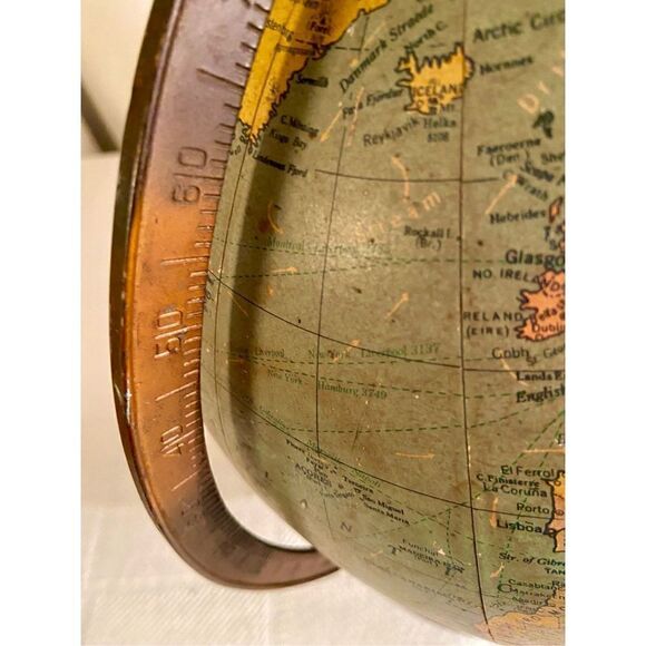 Vintage Replogle 12 Inch Mid-Century Standard Globe On Metal Base~See Details - Picture 14 of 15